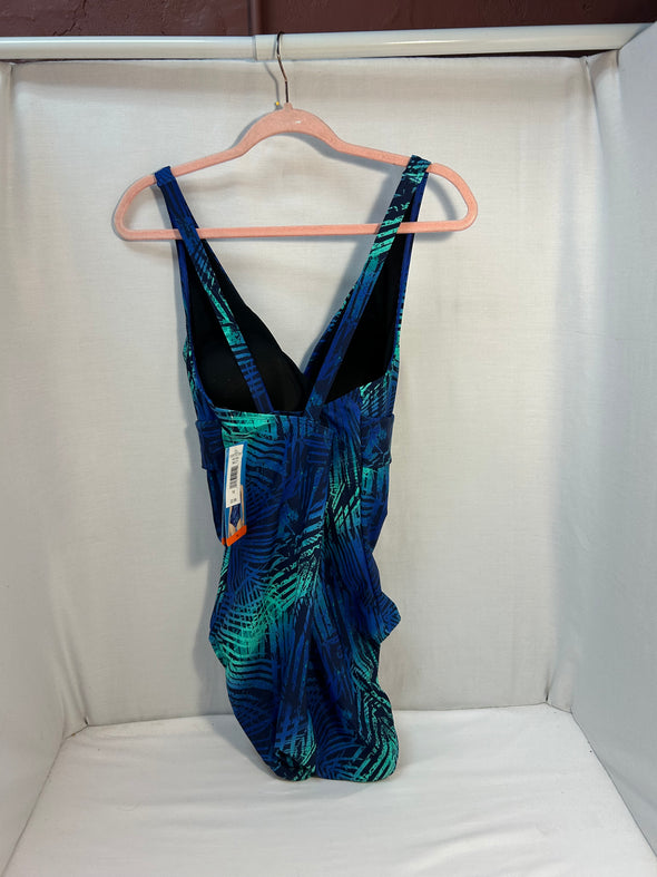 Ladies Swimming Suit, Blue/Green, Size 16, NEW