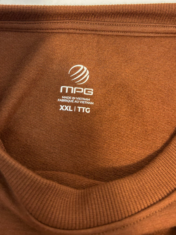 Ladies Long Sleeve Pullover, Brown, XXL