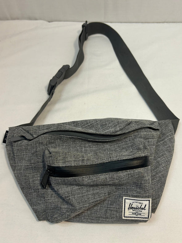 Fanny Pack, 12.5” x 5.7”, Zippered Top Closure, Grey,