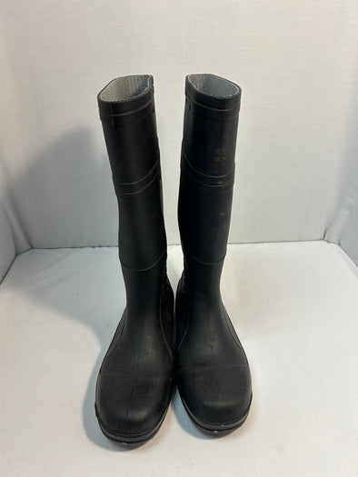 Knee Length Rubber Boots, Black, Size 43