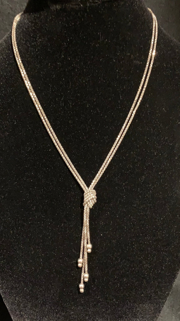 925 Silver (Italy) Lariat Necklace