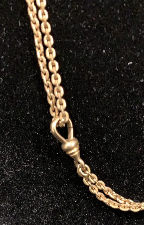 Antique Gold Plate Opal (Heart) Pocket Watch Fob