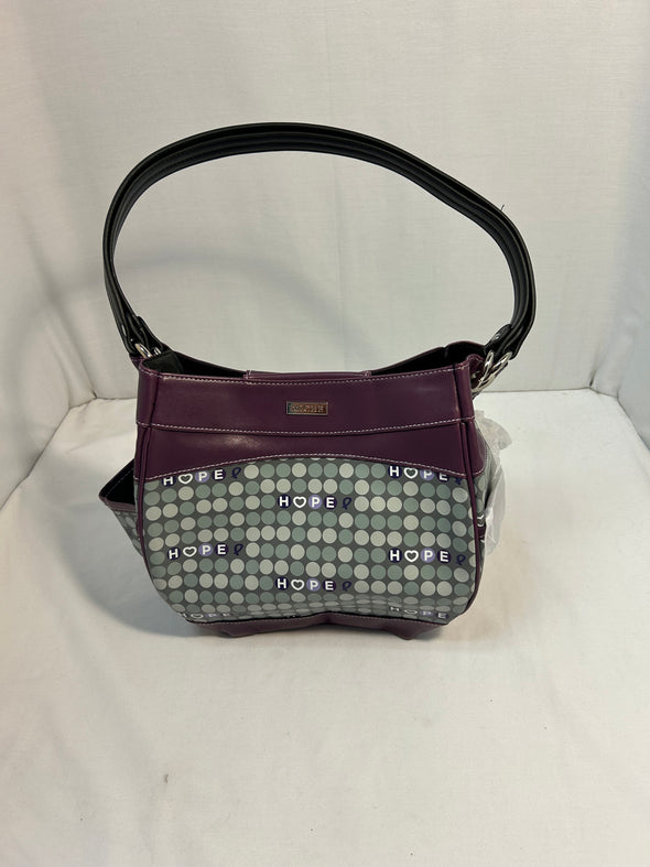 Ladies Miche Bag, Plumb  10.5” x 10.5”, NEW