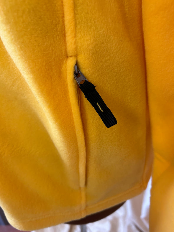 Plush Fleece Jacket, Yellow, Size Small,