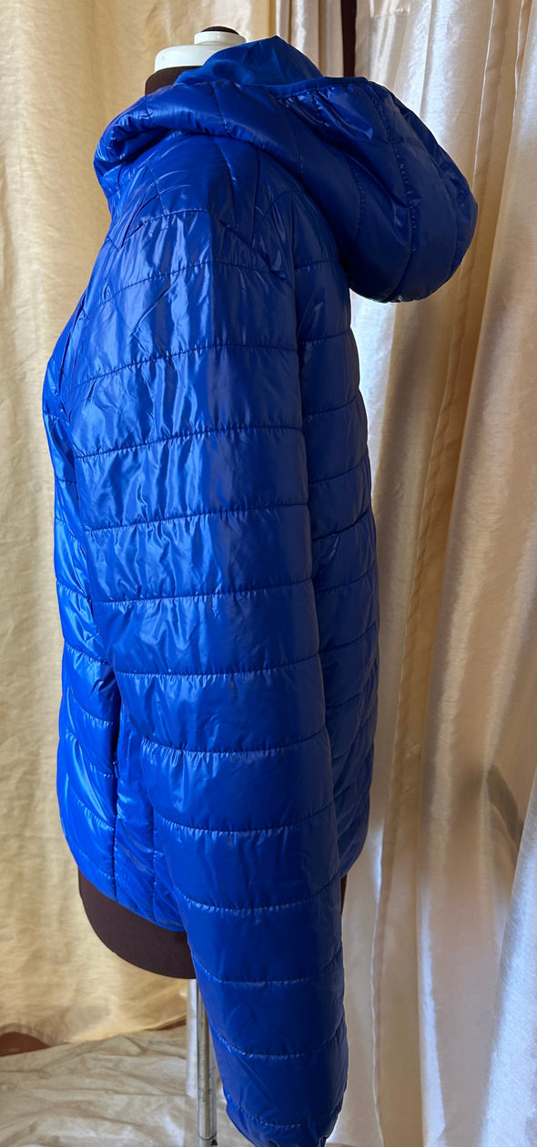 Unisex Puffer Jacket, Blue, Size Small/Medium, NEW