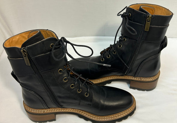 Ladies Mid-Leg Boots, 6”, Black Leather, Size 40, Like New