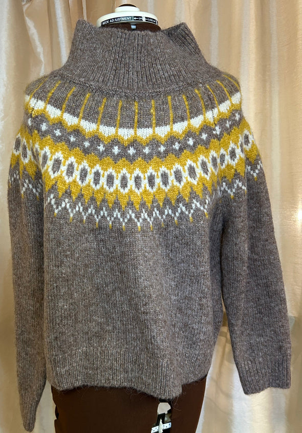 Ladies Knit Nordic Sweater, Size Medium, New With Tags