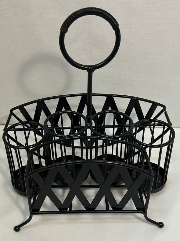 Picnic Caddy, Wrought Iron, 11" x 9"