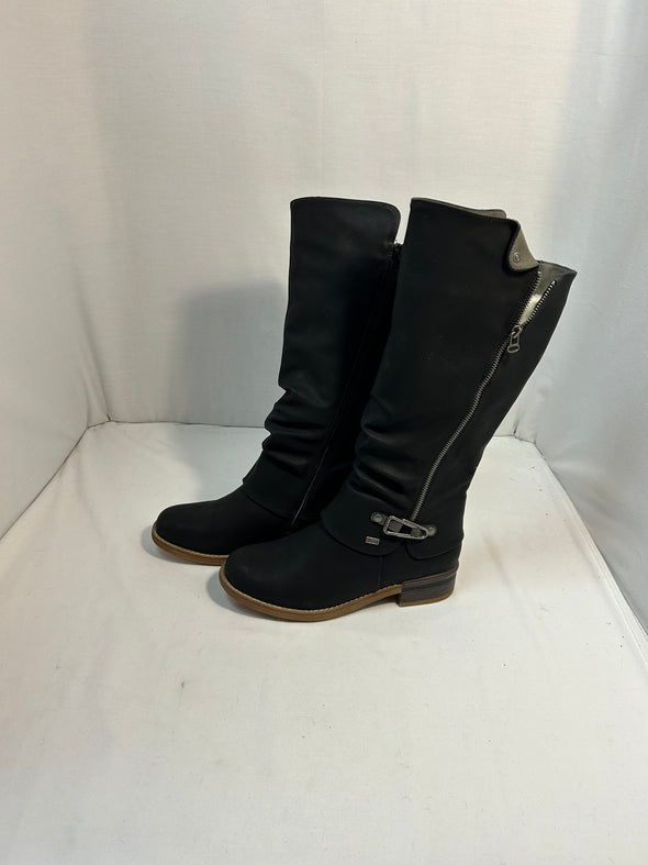 Ladies knee-High Snow Boots, Black, Size 41, New