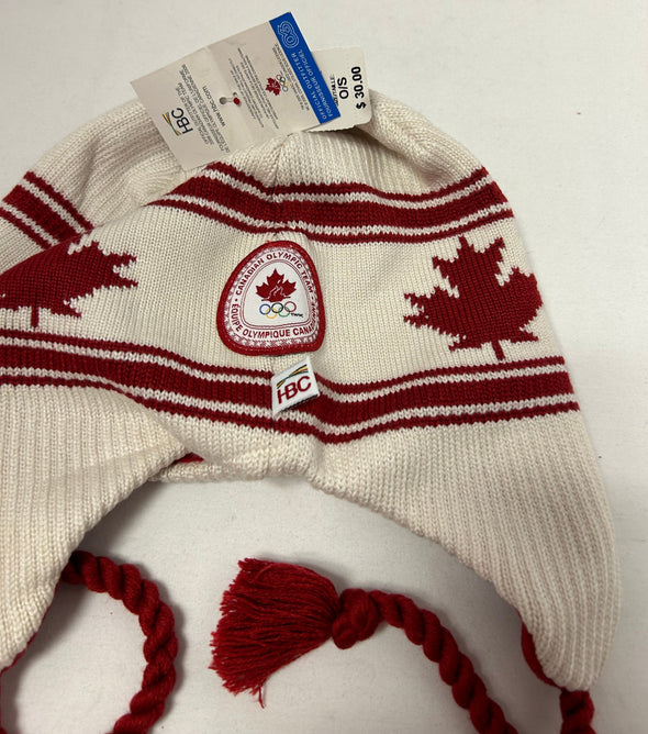 Winter Hat, Red/White, One Size, NEW