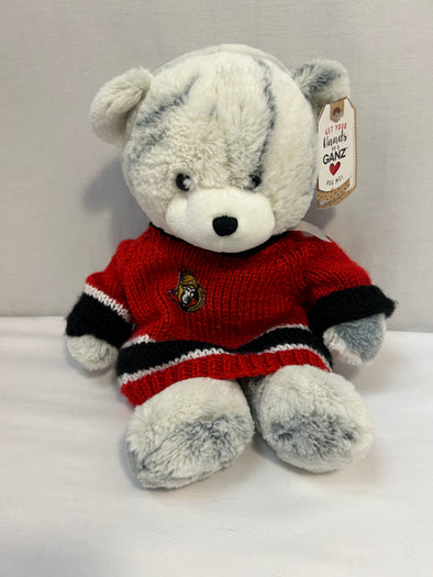 Team Teddy Bear, Grey, 16", Team Logo on Sweater,