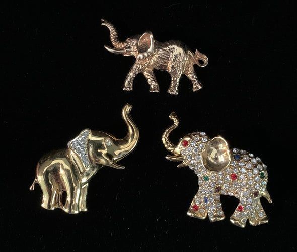 Trio of Elephant Pins