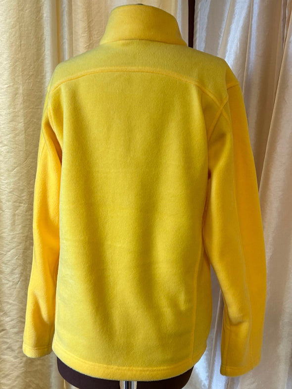 Plush Fleece Jacket, Yellow, Size Small,