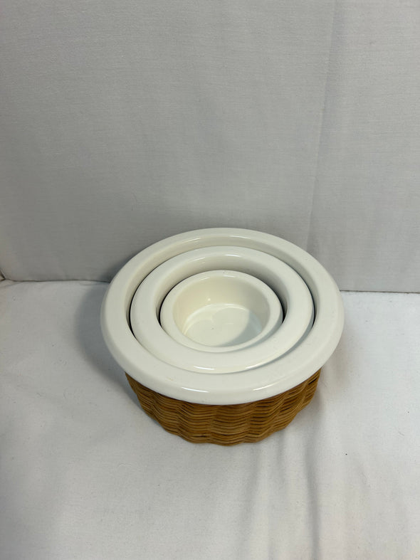 Set of 3 Bowls with Baskets, Size 3”x2”, 6” x 3”, 9” x 4”,