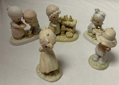 Precious Moments Figurines, Multi Colours, Qty 5, Like New