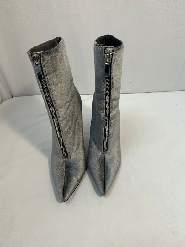 Above Ankle 4.5” Stilleto Glamour Boots, Pewter Colour, Size 7.5