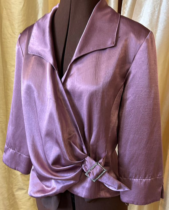 Ladies Elegant Over Blouse, Light Rose, Size 12, Design Label
