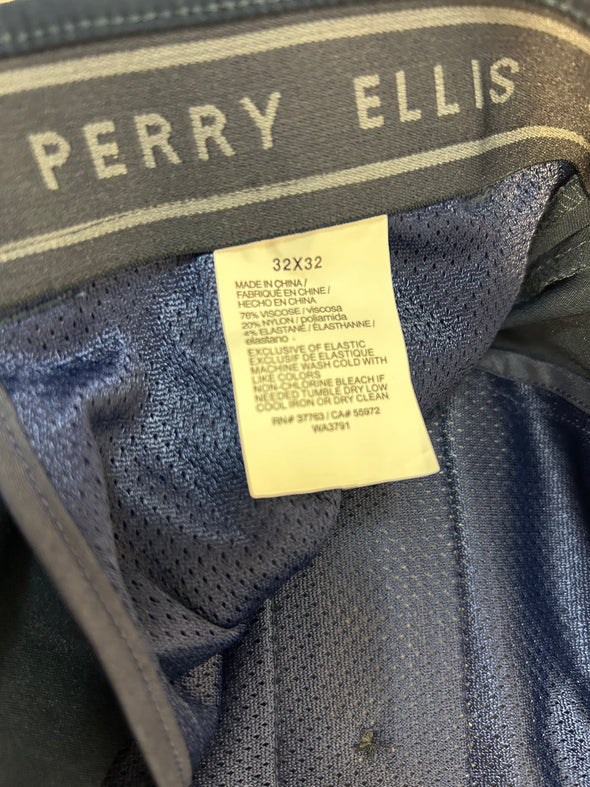 Men’s Trousers, Navy, 30/32, Perry Ellis, NEW