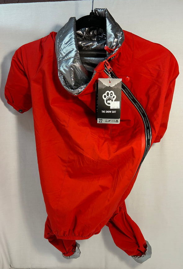 Insulated Dog Snow Suit, Red, 40-47 Pounds, 22", NEW