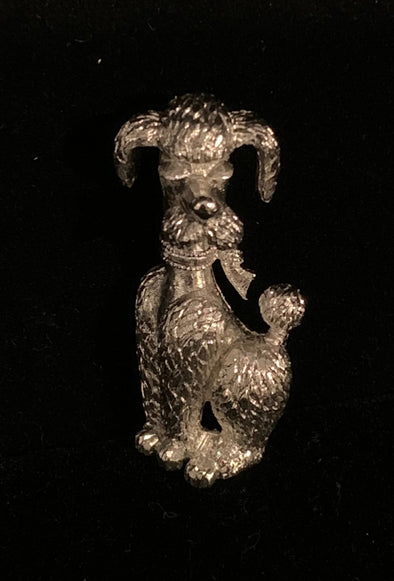 Boucher Silver Tone French Poodle Brooch, Signed