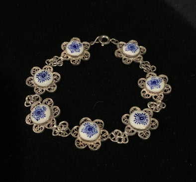 Vintage Delft Filigree (Dutch) Bracelet