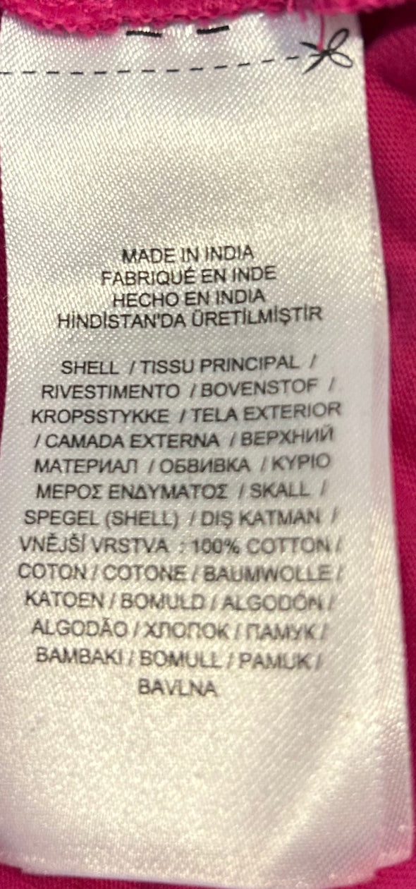 Ladies V-Neck Blouse, Fuchsia, Size Small, NEW