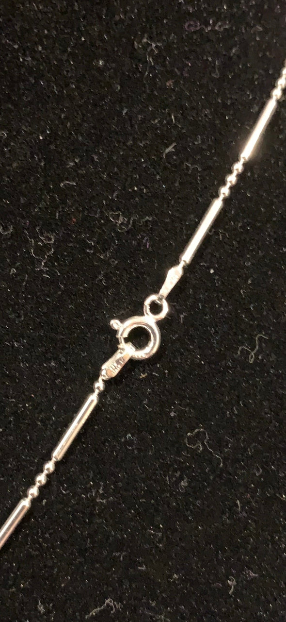 Signed Jyde Kunst Danish Pewter Necklace with 925 Silver Chain