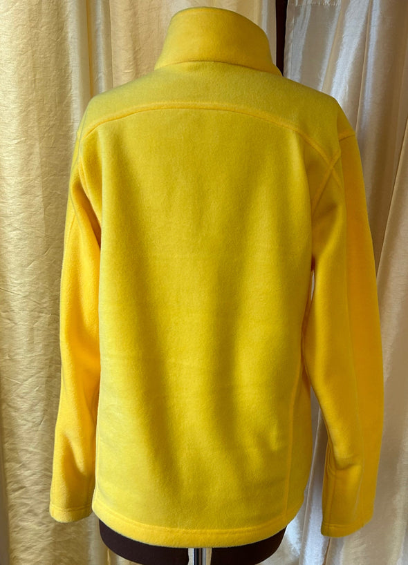 Plush Fleece Jacket, Yellow, Size Small,