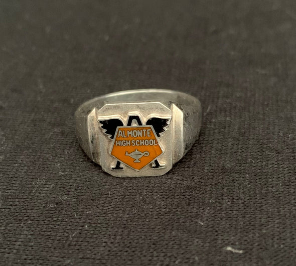 Vintage Sterling Almonte High School Ring Size 10.5