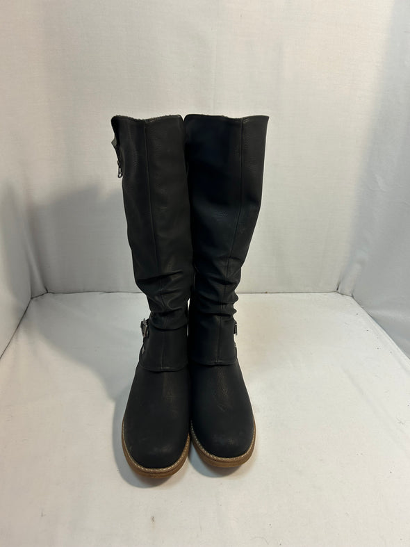 Ladies knee-High Snow Boots, Black, Size 41, New