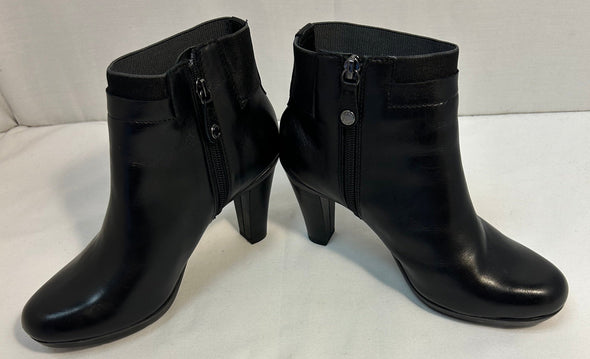 Ankle Boots, Size Zipper, Approx 3" Heel, Black, Size 37.5