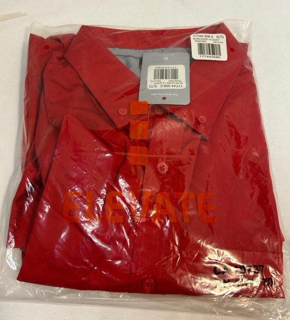 Men’s Long Sleeve Shirt, Red, Size XL, New