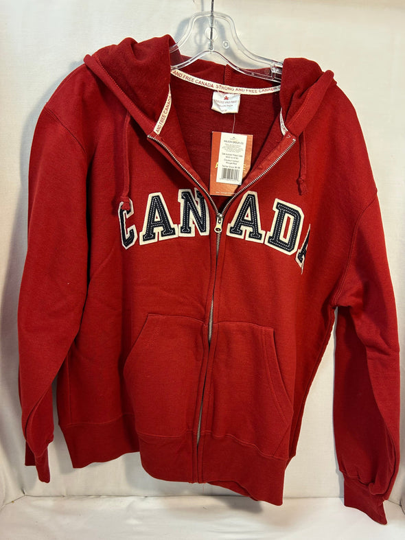 Unisex Team Canada Hoodie, Size Medium, Red/White, NEW