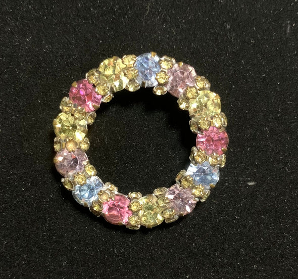 Multi-Coloured Rhinestone Pin