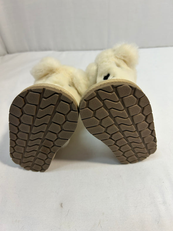 Infant winter Boots, Beige/Faux Fur, Size 7, NEW