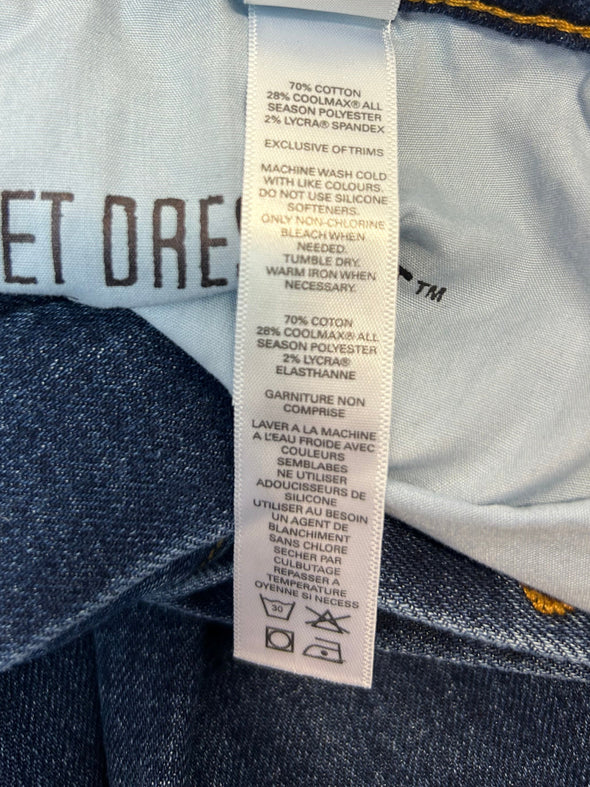 Ladies Loose Straight Fit Jeans, Navy, Size 33/32, NEW
