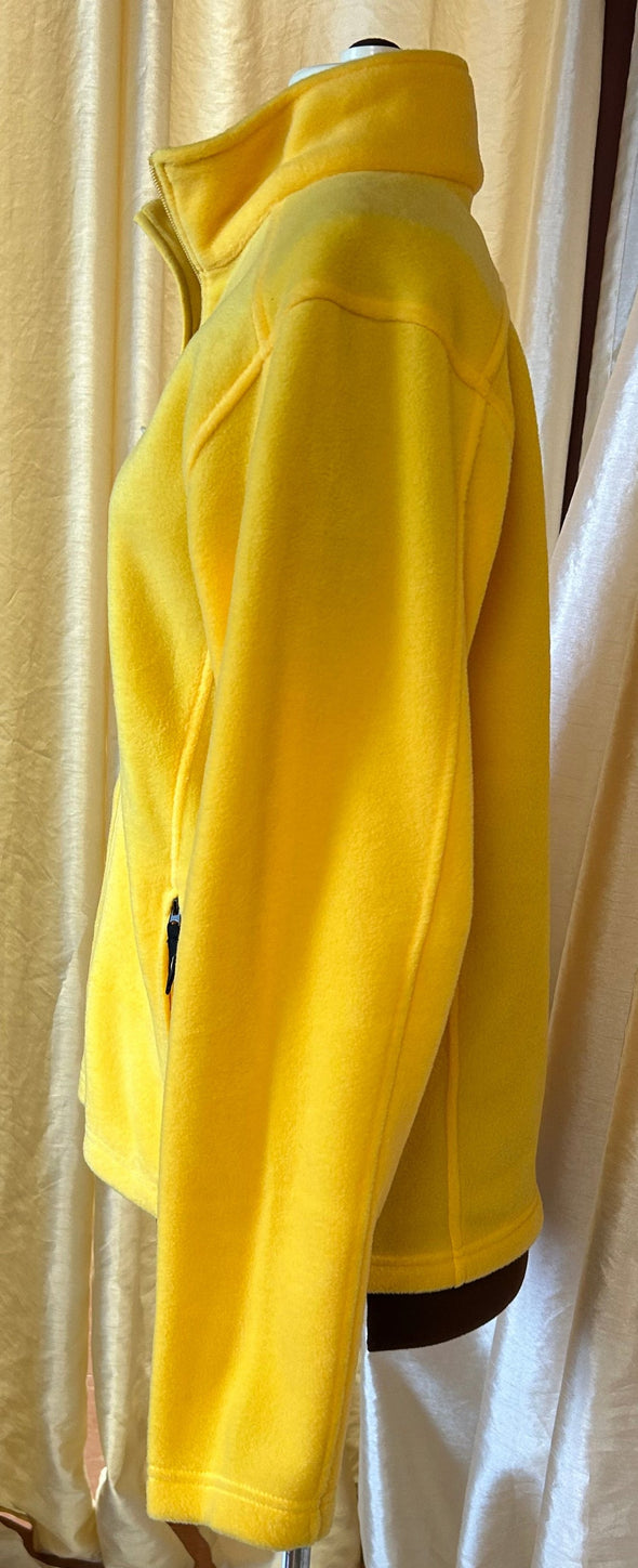 Plush Fleece Jacket, Yellow, Size Small,