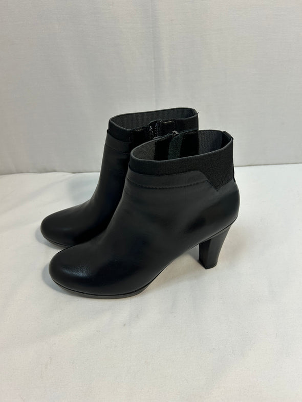 Ankle Boots, Size Zipper, Approx 3" Heel, Black, Size 37.5