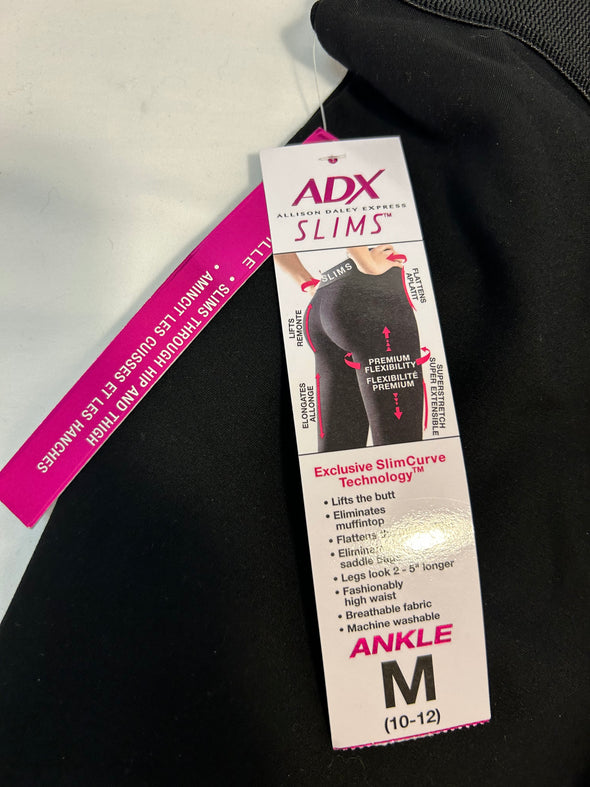Ladies High Waist Stretch Pants, Black, Size 10/12, NEW