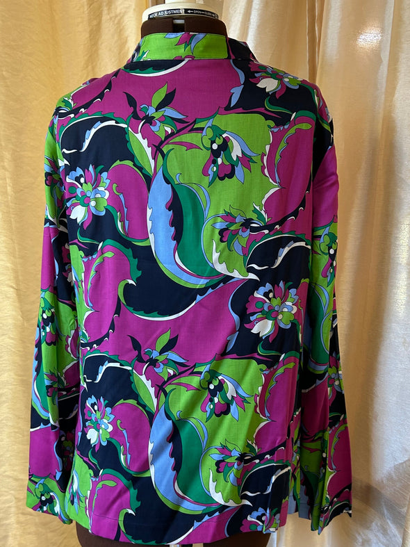 Long Sleeve Floral Blouse, Size 16, Very Soft, NEW