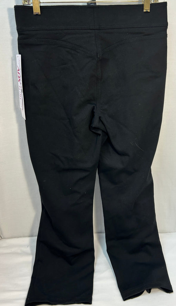 Ladies Ankle Length Stretch Pants, Black, Size 10-12, NEW