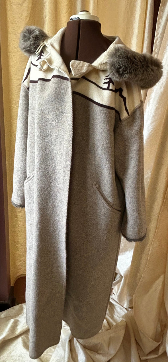 Ladies 2 Piece La Parka Coat, Beige & Champagne, L