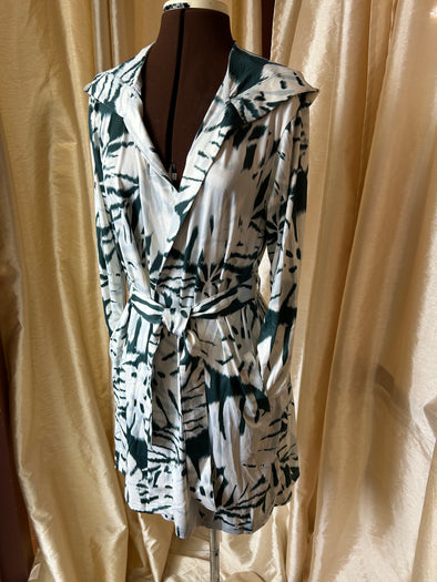 Ladies Open Front, Belted Hoodie Coverup, Size XS