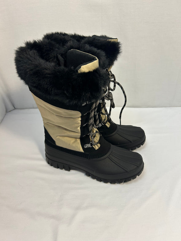Ladies Tall Winter Boots, Champagne, Size 8,