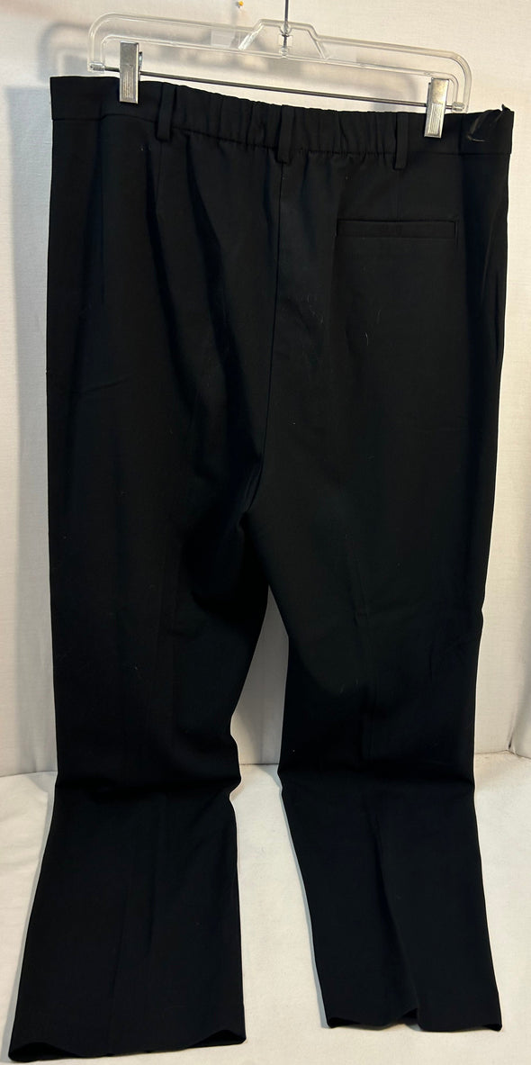 Ladies Straight Leg Trouser Pants, Black, Size 16, NEW