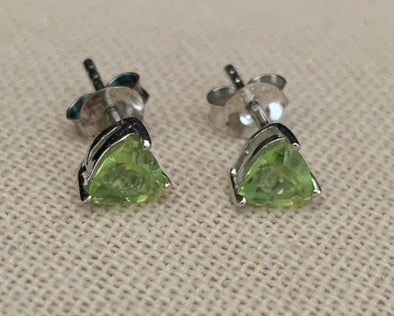 Sterling Silver Peridot Stud Earrings