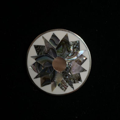 Mexican Alpaca Starburst Abalone Brooch