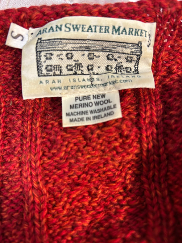 Ladies Long Sleeve Sweater, Size Small, Burnt Red,