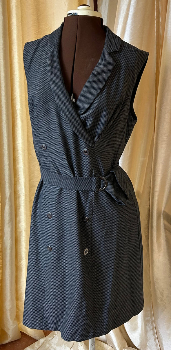 Sleeveless Dress, Grey, Size Large