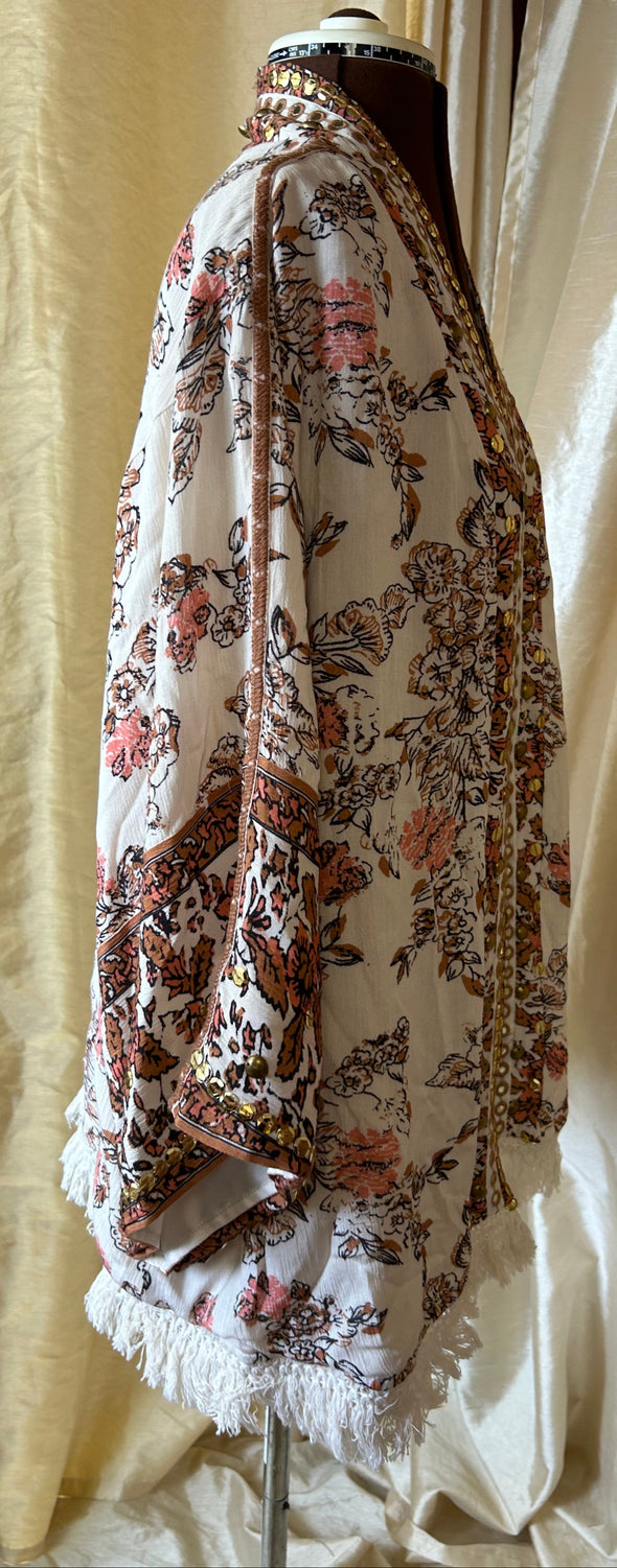 Ladies 3/4 Sleeve Lined Kimono Jacket, L/XL